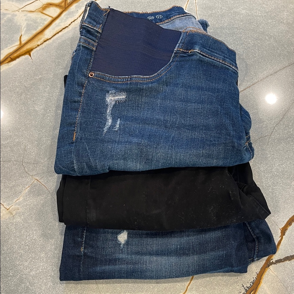 Maternity Women's Designer Denim Jeans Bundle (3 pants)